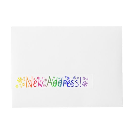 Nieuwe Kerstmis van de Sneeuwvlok van het Adres Omwikkelbaar Adreslabel (Voorkant)