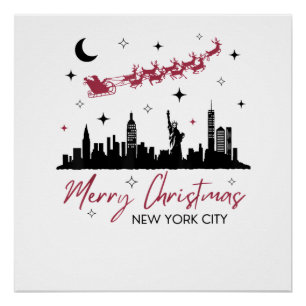 Nieuwe Kerstreis in New York City, Prettig Kerst N Perfect Poster