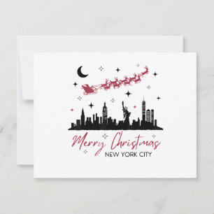 Nieuwe Kerstreis in New York City, Prettig Kerstfe Kaart