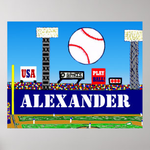 Nieuwe Kinder sport Baseball Speciaal Poster Kunst