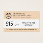 Nieuwe klant Korting op Kaart (Voorkant)