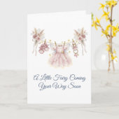Nieuwe Kleine Fee Baby Zwangerschap Gift Card Kaart (Gele Bloem)