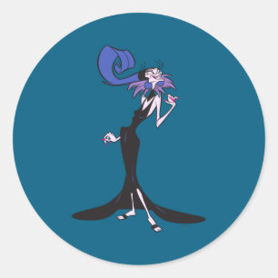 Nieuwe Kleren van de Keizer Yzma _1 Ronde Sticker