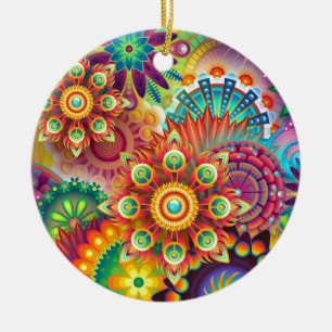 Nieuwe kleurrijke Abstracte backGround Keramisch Ornament