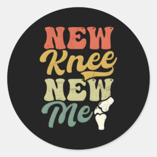 Nieuwe knie Nieuwe ME knie chirurgie Ronde Sticker