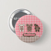 nieuwe knoop ronde button 5,7 cm (Voorkant /achterkant)