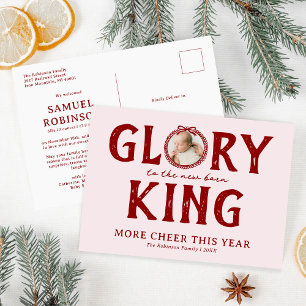 Nieuwe Koning Geboren l Geboorteaankondiging Kerst Feestdagenkaart