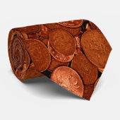 Nieuwe koperen munten stropdas (Opgerold)