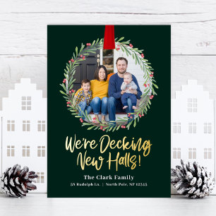 Nieuwe krans FOIL Kerst verhuis aankondiging