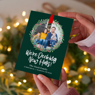 Nieuwe krans kerstkaart verhuisbericht