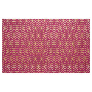Nieuwe kunstdecostijl verbinding. (Rood en goud.) Stof