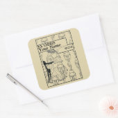 nieuwe kunststijl Ex Libris-Sjabloon Vierkante Sticker (Envelop)