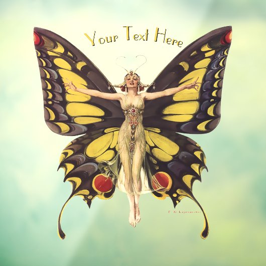  nieuwe kunstvrouw met vlindervleugels raamsticker (Vel 3)