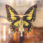  nieuwe kunstvrouw met vlindervleugels raamsticker (Vel 2)