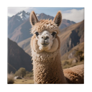 Nieuwe Lama Berg Portret Tegeltje