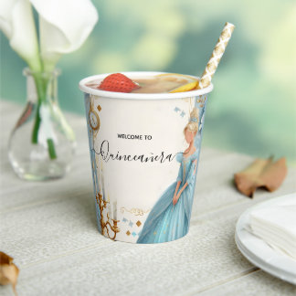 Nieuwe Lamp Ivoor Ice Sky Gold Light Blue Quincean Papieren Bekers