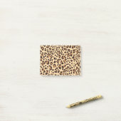 Nieuwe leopard-structuur 6 post-it® notes (Op bureau)