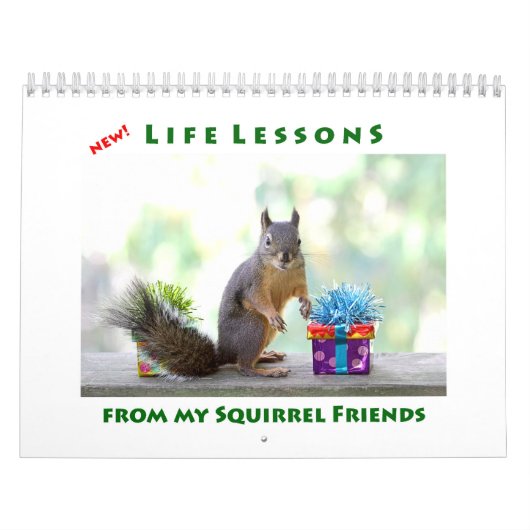 Nieuwe levensles Funny Squirrel Calendar Kalender (Hoes)