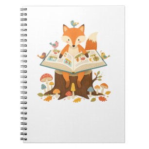 Nieuwe lezer in het bos notitieboek