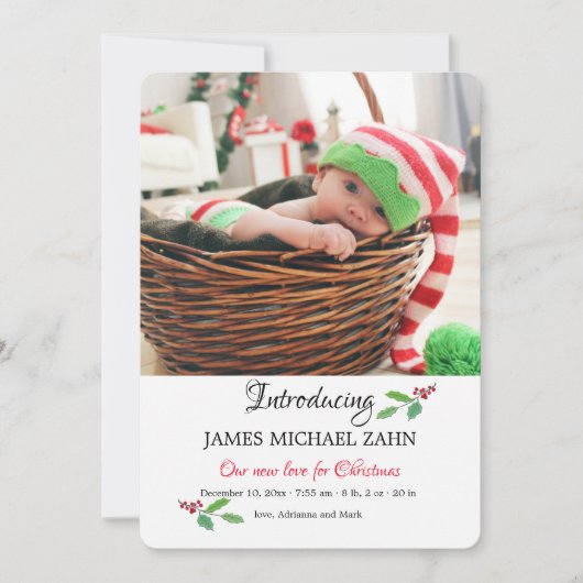 Nieuwe liefde voor kerstfoto's Aankondiging (Voorkant)