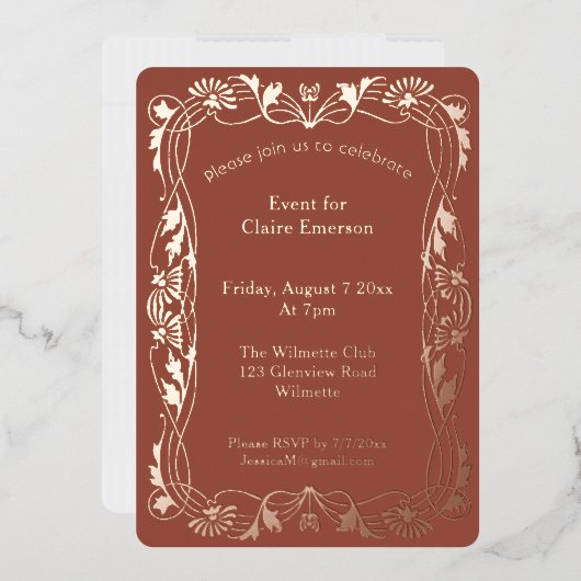 Nieuwe lijst folie uitnodiging (Envelop)