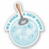 Nieuwe maan astrologie astronomie sticker (Voorkant)