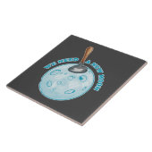 Nieuwe maan astrologie astronomie tegeltje (Zijkant)