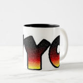 nieuwe maatbeker tweekleurige koffiemok (Voorkant rechts)