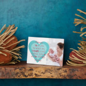 Nieuwe mam foto - Ik hou van Kinder gedicht roze b Fotoplaat (Zijkant)