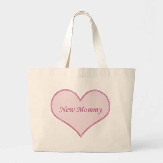 Nieuwe mammie tas, roze grote tote bag (Voorkant)