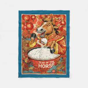 Nieuwe Mannen Zodiac Chinese Paard Rijst Fleece Deken