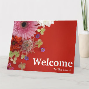 Nieuwe medewerker Welkom Bloemen Kaart