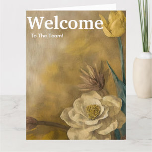 Nieuwe medewerker Welkom Bloemen Kaart