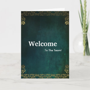 Nieuwe Medewerker Welkom Gouden Glitter Kaart