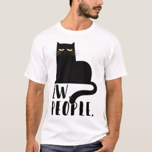 Nieuwe mensen Grappige zwarte kat geschenken voor T-shirt