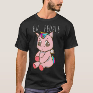 Nieuwe mensen koele introvert regenboog eenhoorns t-shirt