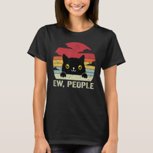 Nieuwe mensen zwarte kat voor kattendeksel, kat m t-shirt