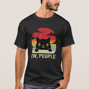 Nieuwe mensen zwarte kat voor kattenkat D T-shirt