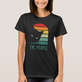 Nieuwe mensen zwarte kattenliefhebber t-shirt