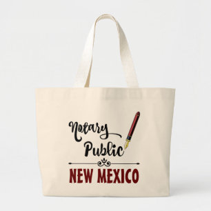 Nieuwe Mexicaanse notaris Public Ink Pen Grote Tote Bag