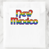Nieuwe Mexicaanse regenboogtekst Stickers (Tas)