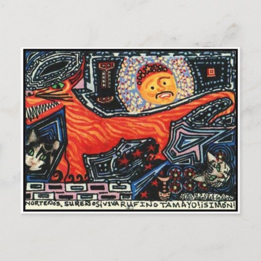 Nieuwe Mexicaanse Tasmaanse tijger duiveldog katte Briefkaart (Voorkant)