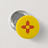 Nieuwe Mexicaanse vlag Ronde Button 3,2 Cm (Voorkant /achterkant)