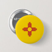 Nieuwe Mexicaanse vlag Ronde Button 5,7 Cm (Voorkant /achterkant)