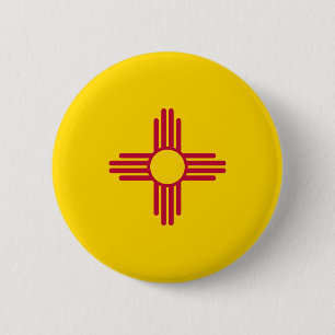 Nieuwe Mexicaanse vlag Ronde Button 5,7 Cm