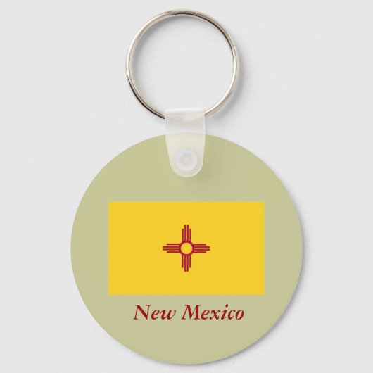 Nieuwe Mexicaanse vlag Sleutelhanger (Voorkant)