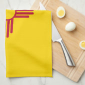 Nieuwe Mexicaanse vlag Theedoek (Quarter Fold)