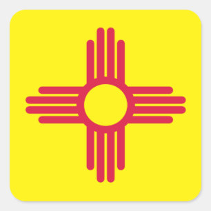 Nieuwe Mexicaanse vlag Vierkante Sticker