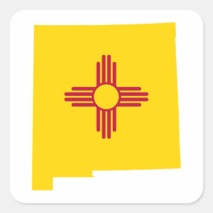 Nieuwe Mexicaanse Vorm Vierkante Sticker