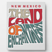 Nieuwe Mexico Nickname Word Art Fotoplaat (Voorkant)